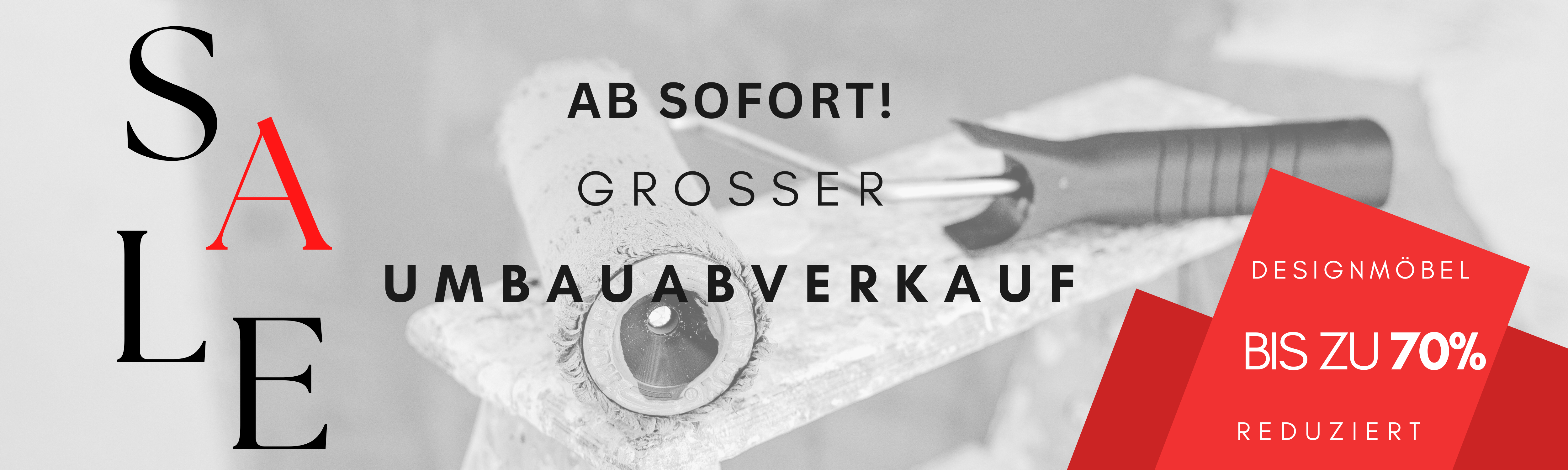DESIGNMÖBEL bis zu 70% reduziert